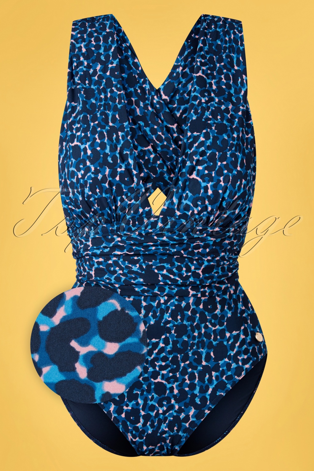 Tc Wow 50s Multiway Swimsuit In Navy Leopard