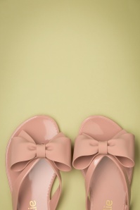 Petite Jolie - Pretty Bow slippers in poederroze 3