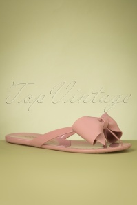 Petite Jolie - Pretty Bow slippers in poederroze 2