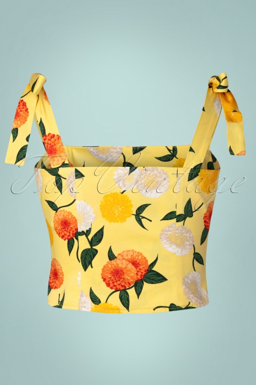 Collectif Clothing - Ylenia zonnige bloemen top in geel 2