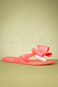 Petite Jolie - Fabulous bow slippers in koraal