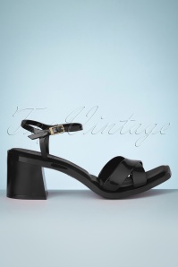 Petite Jolie - 60s Sketch Sandals in Black 3