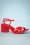 Petite Jolie - 60s Sketch Sandals in Fire Red 2