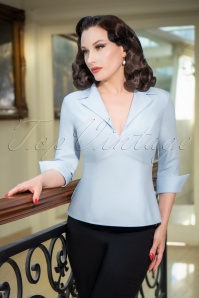 Glamour Bunny Business Babe - Dianne blouse in Horizonblauw 2