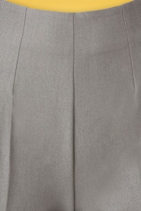 Glamour Bunny Business Babe - Diadora Weite Anzug Hose in glänzendem warmem Grau 3