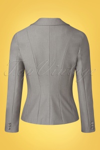 Glamour Bunny Business Babe - 50s Diadora Suit Blazer in Gleamy Warm Grey 5