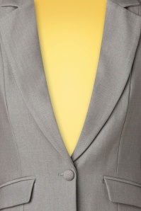 Glamour Bunny Business Babe - 50s Diadora Suit Blazer in Gleamy Warm Grey 4