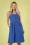 Remmy Dress Années 50 en Bleu de Cobalt
