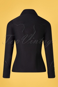 Katakomb - Dollywood westerse blouse in zwart 2