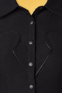 Katakomb - Dollywood westerse blouse in zwart 3