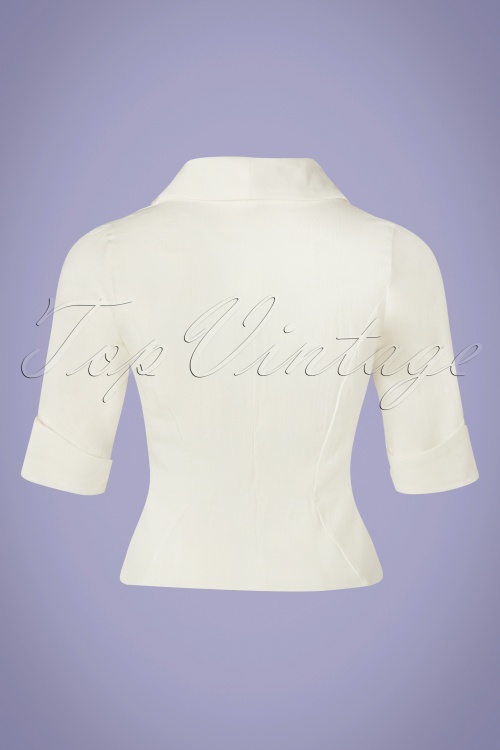 Miss Candyfloss - Nova Gia Shirt Blazer in Elfenbein 2