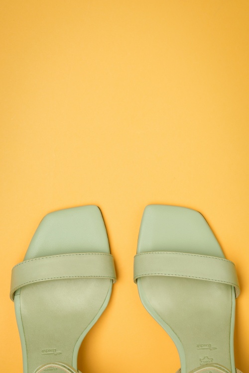 Tamaris - 60s Chloe Leather Sandals in Mint Green 3