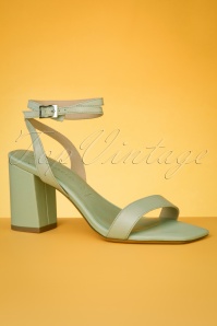 Tamaris - 60s Chloe Leather Sandals in Mint Green 2