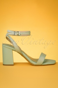 Tamaris - 60s Chloe Leather Sandals in Mint Green 4