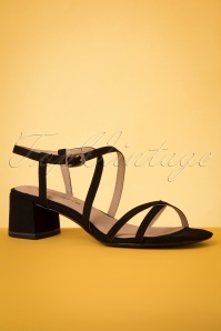 Tamaris - 60s Tara Suedine Sandals in Black