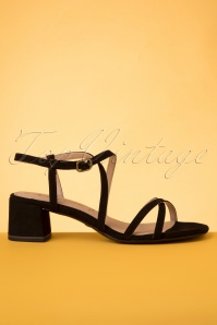 Tamaris - 60s Tara Suedine Sandals in Black 3