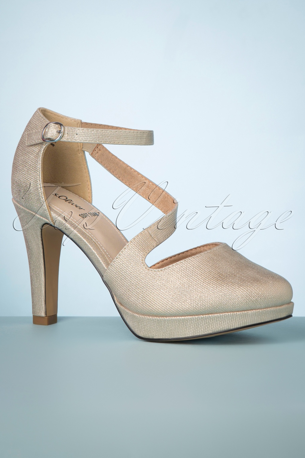 Misbruik groentje Productie s.Oliver | 50s Veronica Pumps in Champagne Gold
