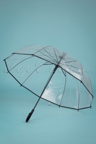 So Rainy - Transparent Dome Umbrella in Black 4