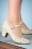 60er Feather Mary Jane Pumps in Eis
