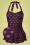 Pussy Deluxe 50s Pink Dots Halter Swimsuit in Black