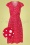 Cathleen Spots Midi Tea Dress Années 40 en Rouge