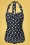 50s Classic Polkadot One Piece Swimsuit in Black and White