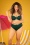 50s Multiway Jacquard Bikini Top in Zebra Green