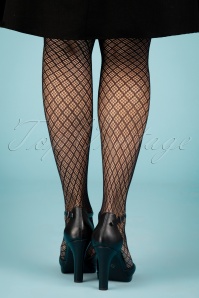 Peppery Panty - The Classic Open Patterned Tights in Black 2