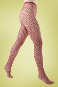 Peppery Panty - The Classic Open Patterned Tights in Hot Lava