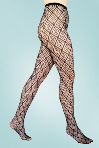 Peppery Panty - The Dynamic Open Patterned Tights in Black 3