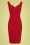 Collectif Clothing Ridly Pencil Dress Años 50 en Rojo