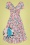 Maria Floral Whimsy Swing Dress Années 50 en Rose