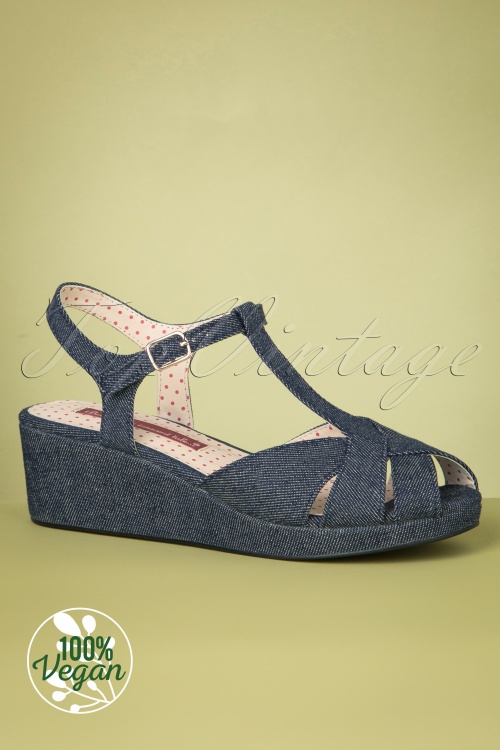 B.A.I.T. - Kira Keilsandalen in Jeansblau 2