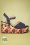 Nadia Floral Linen Platform Sandals Années 70 en Denim