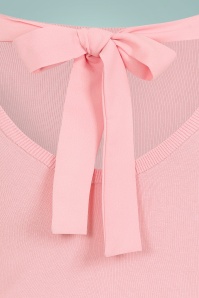Collectif Clothing - Rosy Bow Back Jumper Années 50 en Rose 3