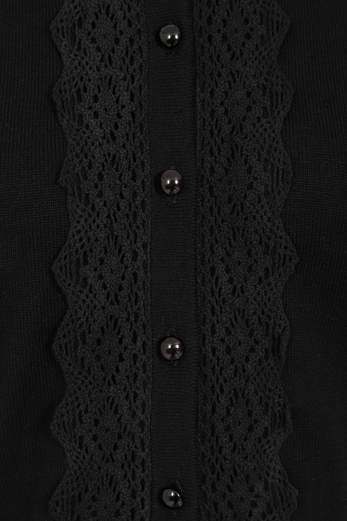 Collectif Clothing - 50s Aliana Cardigan in Black 3
