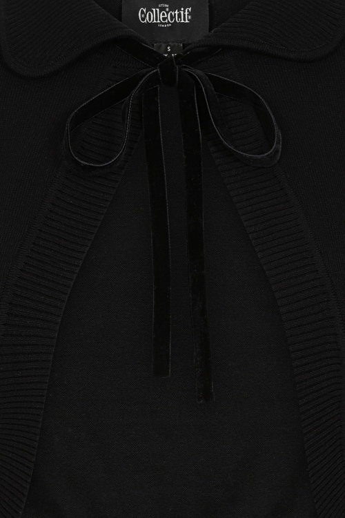 Collectif Clothing - Andi gebreide bolero in zwart 3