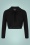 Collectif Clothing Andi Knitted Bolero Années 40 en Noir