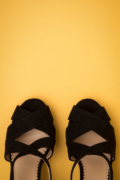Lulu Hun - 70s Orsola High Heeled Sandals in Black 2