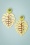Collectif 41988 Gaile Palm Leaf Earrings Yellow 220513 605 W