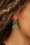 Raio Flower Earrings Années 70 en Plaqué Or et Émeraude