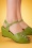 Lily Wedge Sandals Années 60 en Vert