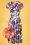 Vintage Chic 43649 Dress White Blue Red Flowers 220517 601Z