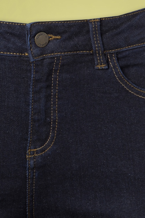 Seasalt - Albert Quay Cropped Jeans Années 50 en Délavage Indigo Foncé 3