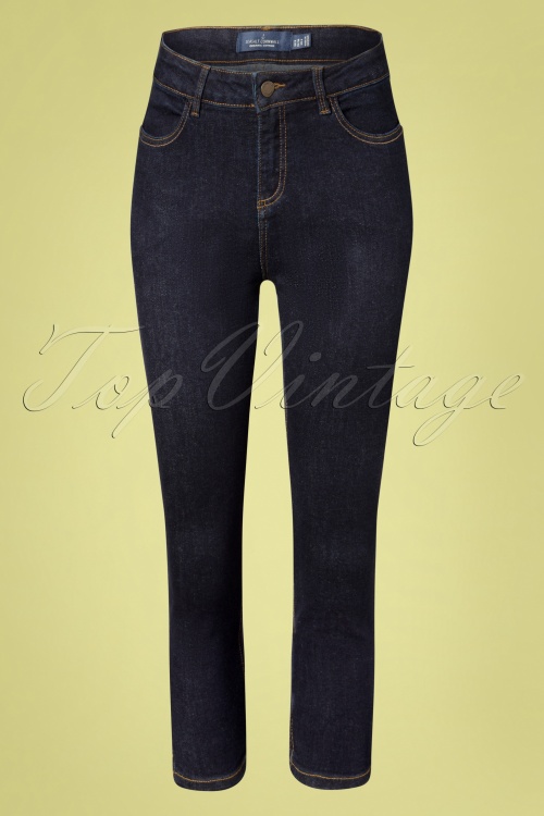 Seasalt - Albert Quay cropped jeans in donker indigo