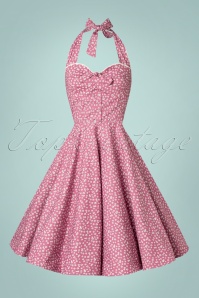 Timeless - Enaaya Floral Swing Kleid in Mauve Pink 2