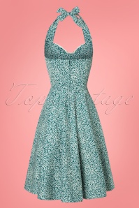 Timeless - 50s Molina Floral Swing Dress in Green 4