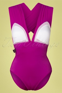 TC Beach - 50s Multiway Swimsuit in Bright Berry 3