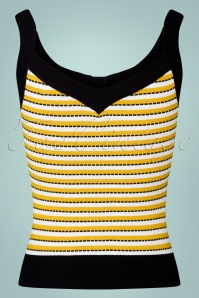 Timeless - 60s Emily Top in Yellow and Black 2