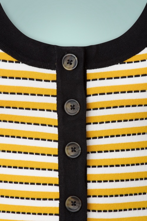 Timeless - 60s Emily Top in Yellow and Black 3